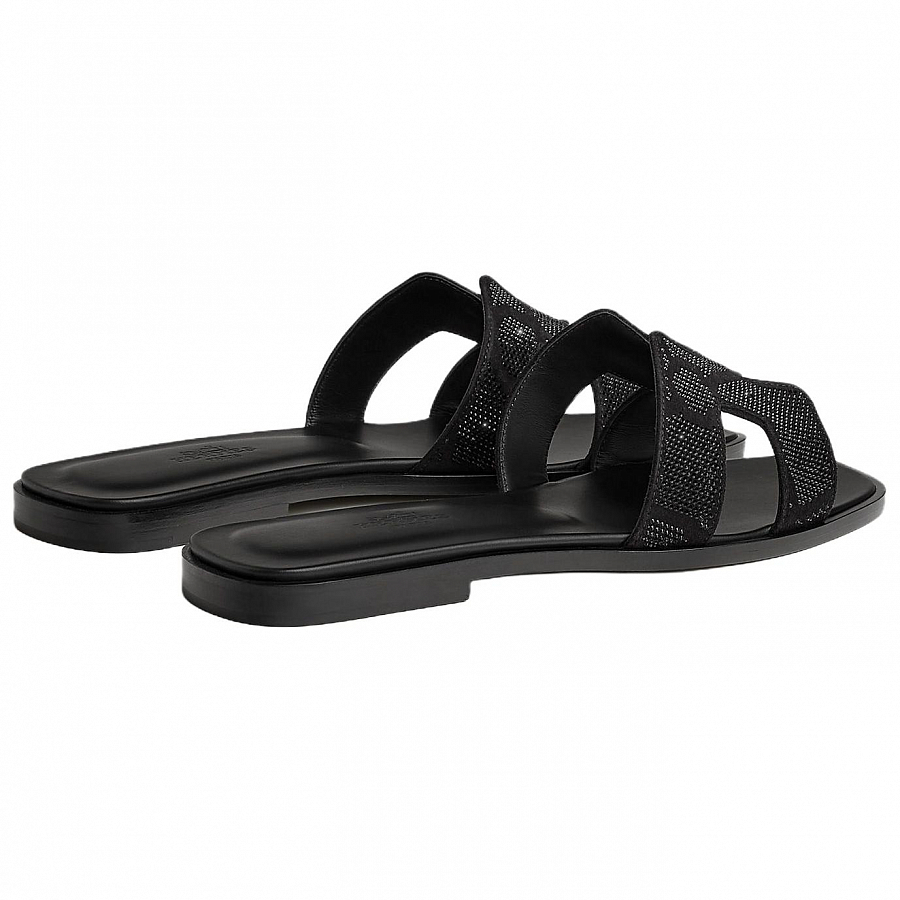 HERMES Oran Slide Slippers 1cm Women's Black купить в интернет-магазине Yoocart с быстрой доставкой по России.