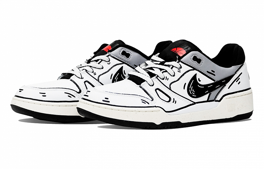 Nike Full Force Low top Skateboard Shoes Men's Black White купить в интернет-магазине Yoocart с быстрой доставкой по России.