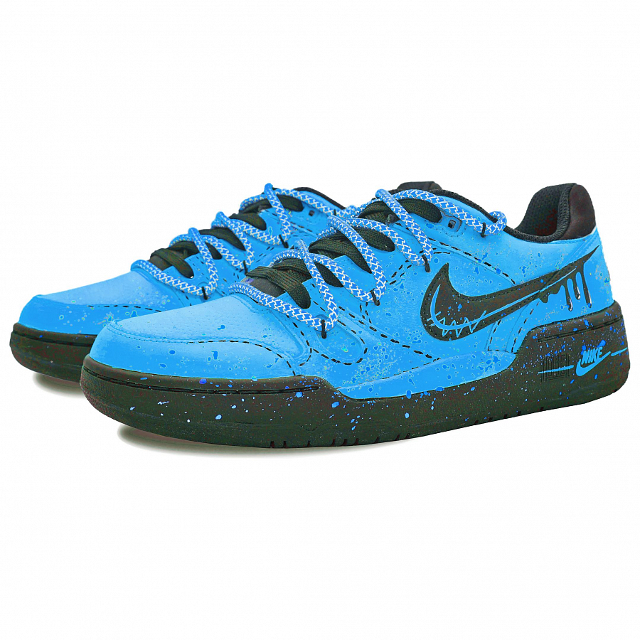 Nike Full Force Dark Night Lightning Abrasion Resistant Low Top Skateboard Shoes Unisex Black Blue купить в интернет-магазине Yoocart с быстрой доставкой по России.