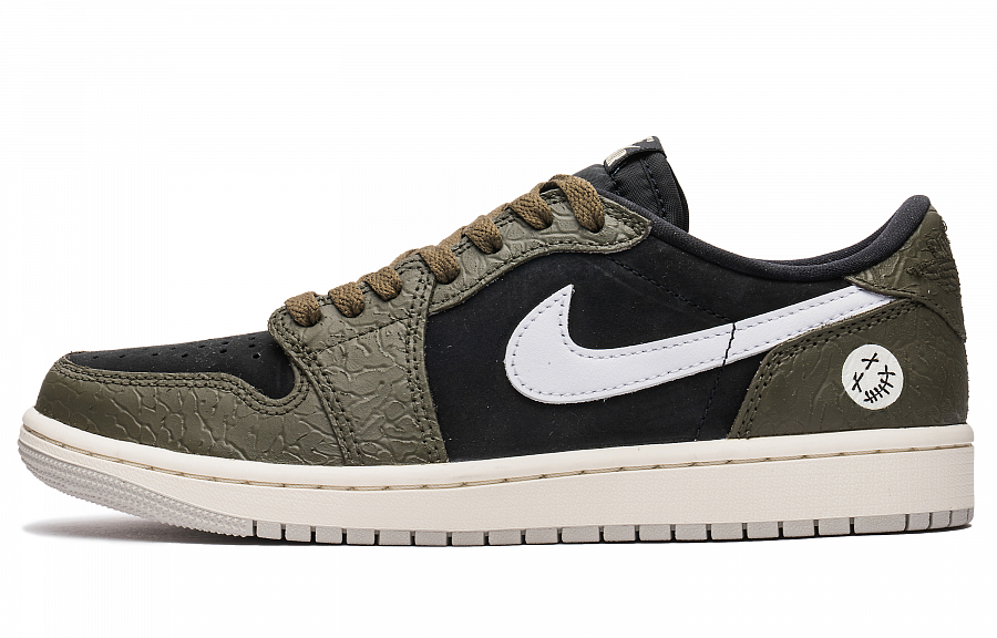 Jordan Air Jordan 1 Low-Top Vintage Basketball Shoes Women's Black Green купить в интернет-магазине Yoocart с быстрой доставкой по России.