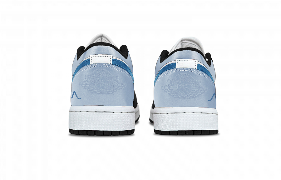 Jordan Air Jordan 1 Aurora Slice Support Low top Vintage Basketball Shoes Unisex Blue Black White купить в интернет-магазине Yoocart с быстрой доставкой по России.